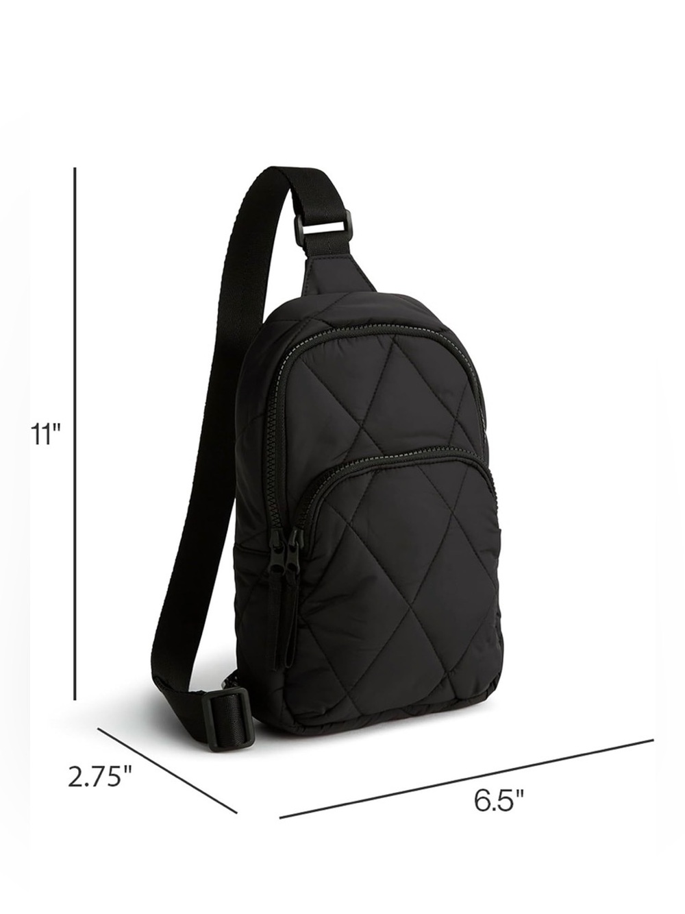 NWT Vera Bradley Moonless Night (black) LORMAN Sling Backpack - Picture 4 of 9